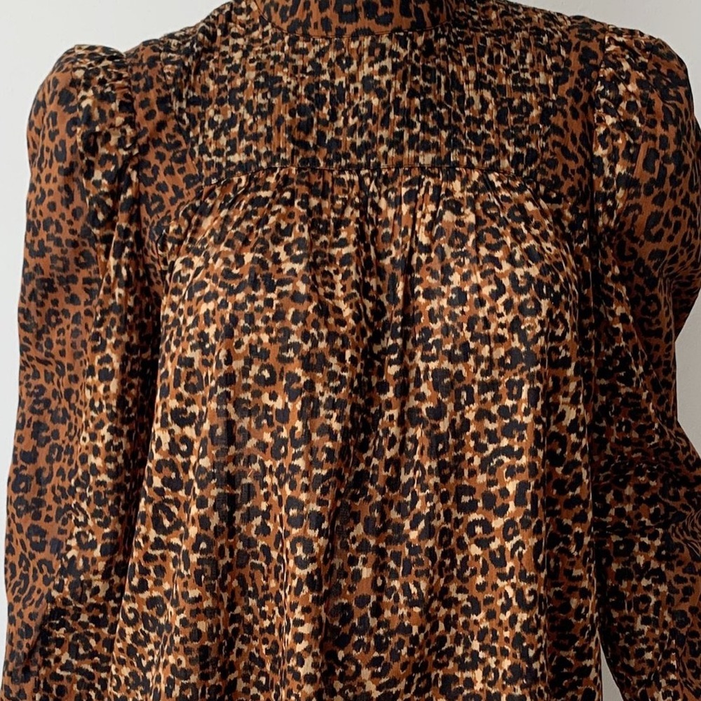 ULLA JOHNSON Vesna Multi Puff Sleeve Blouse 4 $275 - Picture 6 of 8